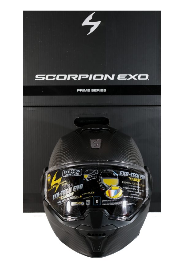 Scorpion EXO-TECH Evo CARBON Solid felnyitható sisak