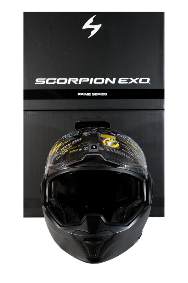Scorpion EXO-TECH Evo CARBON Solid felnyitható sisak