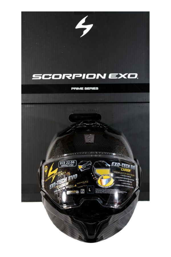 Scorpion EXO-TECH Evo CARBON Solid felnyitható sisak