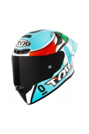 KYT TT Revo Leopard Tricolor túrasport-sisak